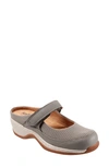 Softwalk Arcadia Mary Jane Flat In Cement