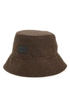Rag & Bone Brown Addison Beach Hat In Espresso