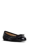 Jon Josef Belle Quilted Ballerina Flat In Black Combo