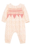 PEEK ESSENTIALS EMBROIDERED COTTON ROMPER