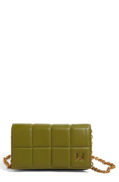 House Of Want We Browse Vegan Leather Wallet Crossbody Bag In Olive