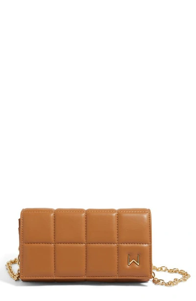 House Of Want We Browse Vegan Leather Wallet Crossbody Bag In Toffee