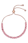 Ted Baker Melrah Icon Crystal Slider Bracelet In Rose Gold Light Rose