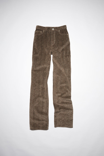 Acne Studios Regular Fit Corduroy Trousers In Brown | ModeSens