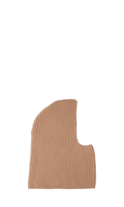 Apc A.p.c. Ribbed Knitted Balaclava In Beige