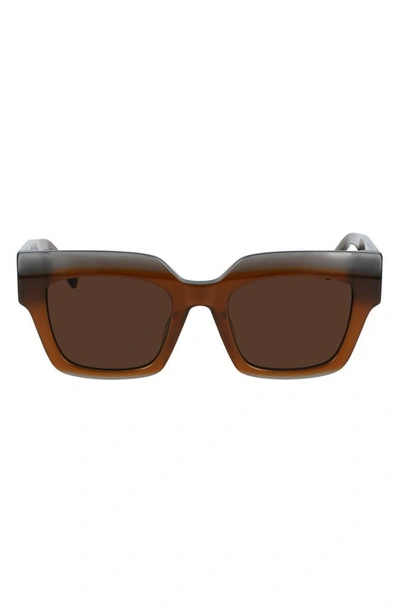 Mcm 51mm Logo Plaque Square Sunglasses In Brown