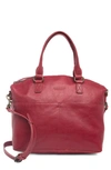 American Leather Co. Carrie Dome Satchel In Claret Vintage