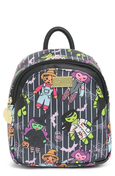 Spooky Doll Print Mini Backpack Spookyville Critters Halloween Collage Mini Backpack  main image 4