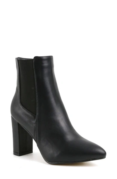 Catherine Catherine Malandrino Oliven Vegan Leather Pointed Toe Block Heel In Black
