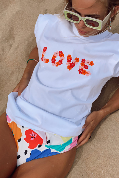 Never Fully Dressed Lizzie Love T-shirt In White