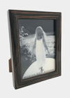 Monica Rich Kosann 5x7 Photographers Molding Macasilvertonear Wood Frame With Tan Pebbled Leather Backing