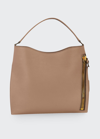 Tom Ford Alix Small Leather Shoulder Bag In Silk Taupe