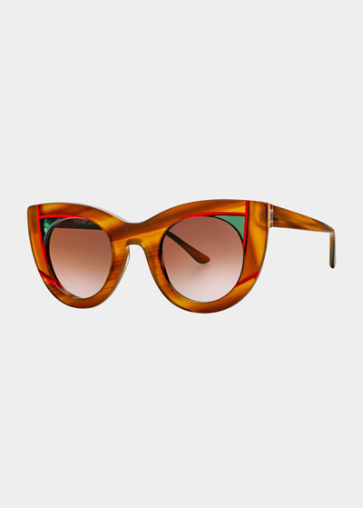 Thierry Lasry Wavvvy Acetate Cat-eye Sunglasses In Brown