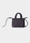 Callista Mini Flap Leather Top-handle Bag In Plum