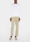 Majestic Lyocell Cotton Crewneck Tee In Blanc