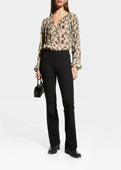 Rag & Bone Simone Flare Cropped Pants In Black