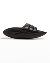 Balmain Quilted Leather B-it Sandals With Chunky Sole In Black