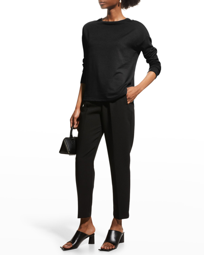 MAJESTIC DROP-SHOULDER CREWNECK FRENCH TERRY T-SHIRT 
