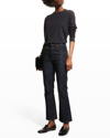 Majestic French Terry Semi Relaxed Top In Marine