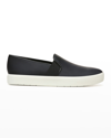 Vince Blair Leather Slip-on Sneakers In Black