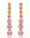 Jennifer Meyer Pink Sapphire Graduated Stud Earrings