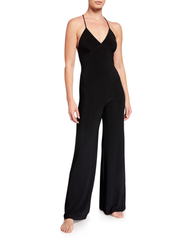 NORMA KAMALI LOW-BACK SLIP JUMPSUIT