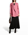 Theory Clairene New Divide Wool-cashmere Jacket In Pnk Orchid