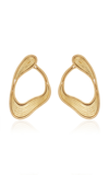Fernando Jorge 18k Yellow Gold Medium Stream Lines Loop Earrings In Gold