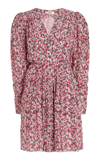 Isabel Marant Étoile Abstract Pattern-print V-neck Mini Dress In Multi