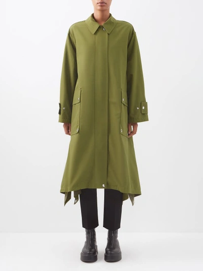 Burberry Wingmore Oversized Cotton-blend Parka In Green