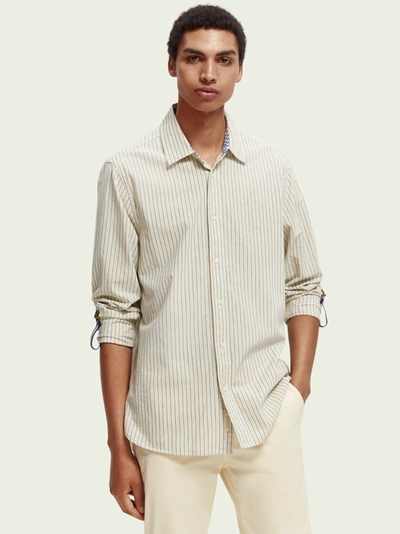 Scotch & Soda Regular Fit Shirt With Sleeve Adjustment In Multicolour