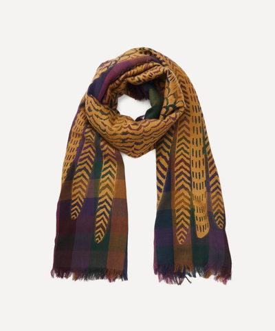 Inoui Editions Hedwige Wool-cotton Scarf In Saffron