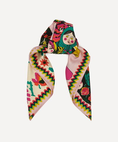 Inoui Editions Matriochka Square Silk Scarf In Nude ModeSens