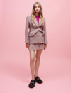 MAJE BELTED CHECKED SUIT JACKET FOR FALL/WINTER