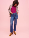 Maje Pramia Hardware Trim Flared Jeans In Blue In Blue
