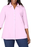 Foxcroft Pamela Non-iron Stretch Tunic Blouse In Pink Whisper