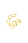 Cult Gaia Chaya Sculpted Wraparound Ring In Gold
