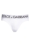 DOLCE & GABBANA LOGO BAND STRETCH COTTON BRIEFS