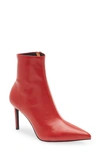 Jeffrey Campbell Nixie Pointed Toe Bootie In Dark Red