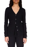 Sanctuary Off Duty Cotton Blend Cardigan In Black