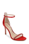 Jewel Badgley Mischka Adriane Jeweled Strap Sandal In Red