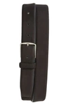 Loro Piana Alsavel Nubuck Belt In M0gkchacoral Gray