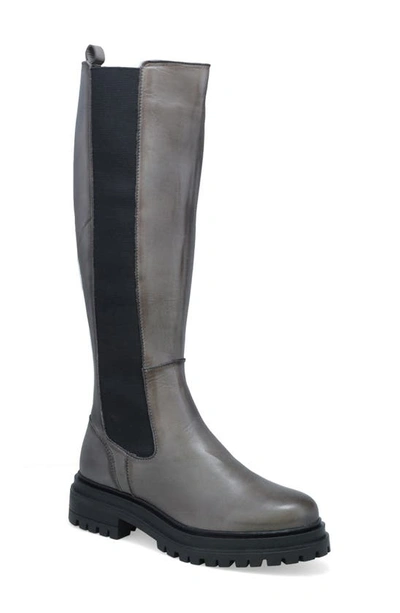 Miz Mooz Loren Knee High Boot In Graphite Antique Burnish