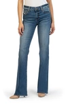 Kut From The Kloth Stella High Waist Raw Hem Flare Jeans In Studious