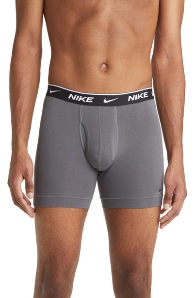 Nike Dri-fit Essential 3-pack Stretch Cotton Boxer Briefs In Logo Tape Print