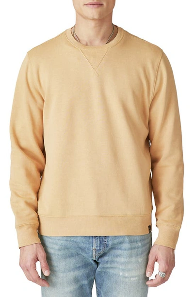 Lucky Brand Terry Crewneck Sweatshirt In Buckthorn Brown