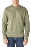 Lucky Brand Terry Crewneck Sweatshirt In Winter Moss