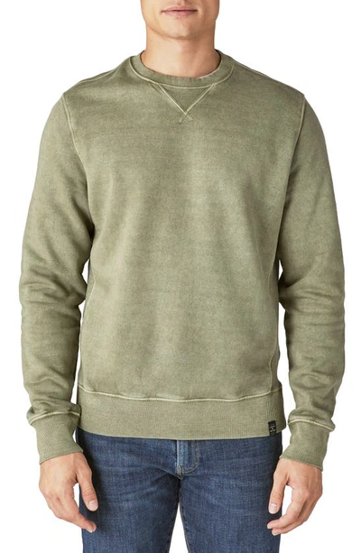 Lucky Brand Terry Crewneck Sweatshirt In Winter Moss