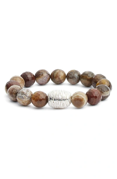 Simon Sebbag Stretch Bracelet In Petrified Wood
