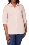 Foxcroft Pandora Non-iron Tunic Shirt In Birch Wood